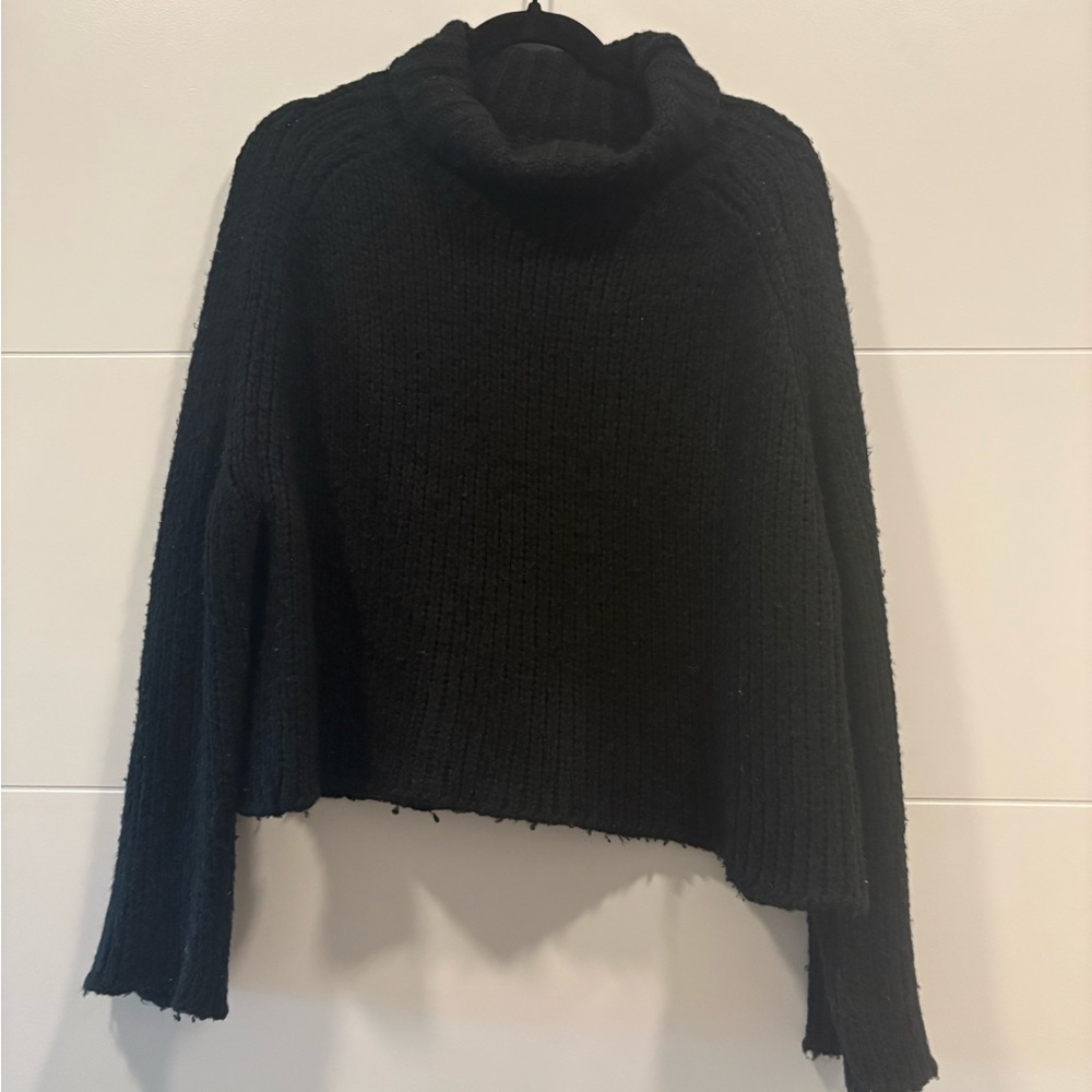 OAK + FORT Black Cowl Neck Sweater